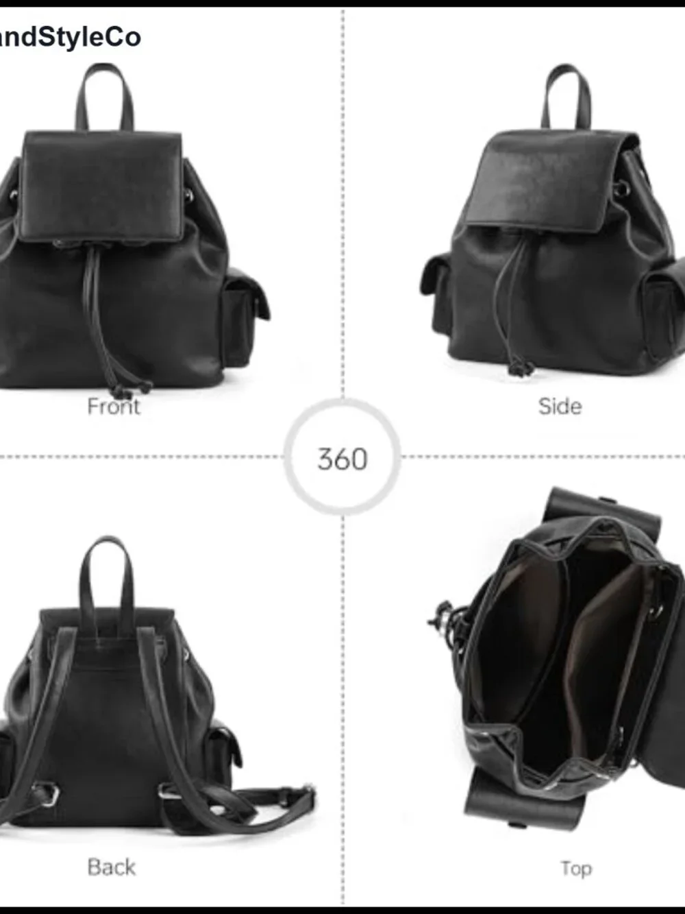Vegan Leather Mini Backpack Purse for Women - 2-Way Carry, Antique Silver
